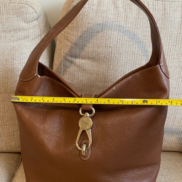 Vintage dooney and bourke large hobo shoulder bag tan leather tote retro casual - Picture 7 of 16